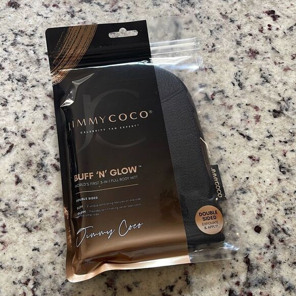 Jimmy Coco Buff & Glow‎ Mitt 2 Sided  Black New - Picture 2 of 4